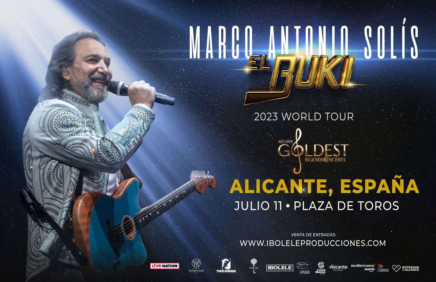 ALICANTE GOLDEST LEYENDS CONCERTS CONFIRMA A MARCO ANTONIO SOLIS